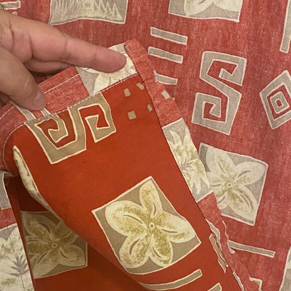 Vintage Cooke Street Hawaiian Shirt XL Red Reverse Print Aloha Palm Pineapple - Picture 2 of 8